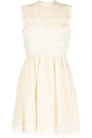 Miu Miu Robe sans manches à détail en dentelle