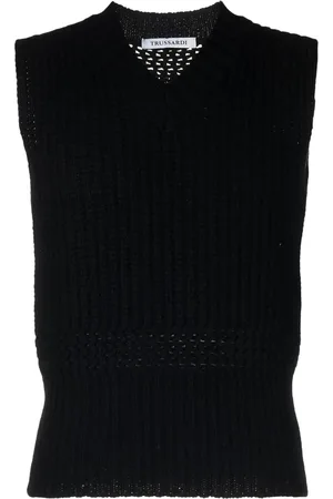 Trussardi Pull sans manches à col v