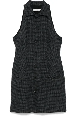 Serafini Robe courte à motif pied-de-poule
