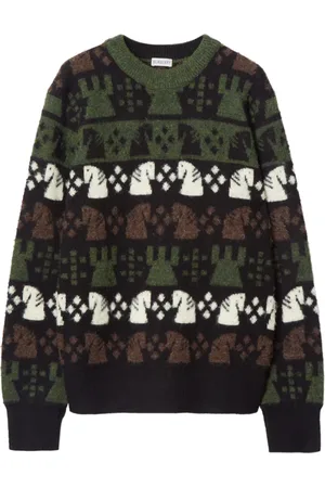 Burberry Pull Chess en laine mélangée