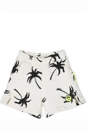 BARROW Short en coton à imprimé palmier