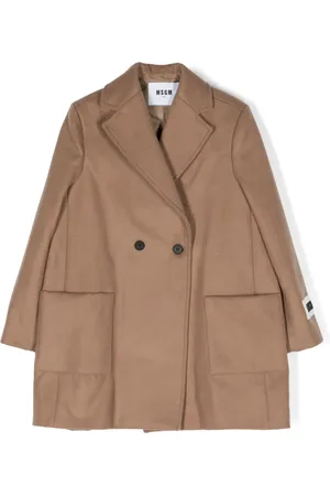 Msgm Manteau croisé à patch logo
