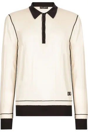 Dolce & Gabbana Polo en soie à logo brodé