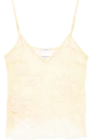 CHANEL Blouse sans manches à logo imprimé (2006)