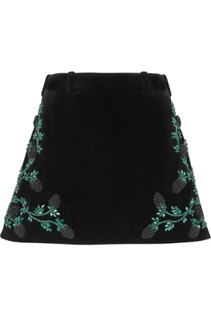 Balmain Minijupe évasée à broderies