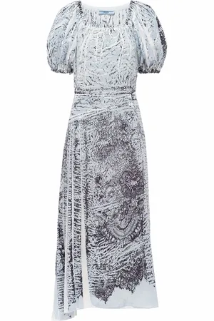 Prada Robe mi-longue en soie