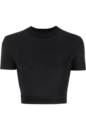 Givenchy T-shirt crop à bande logo