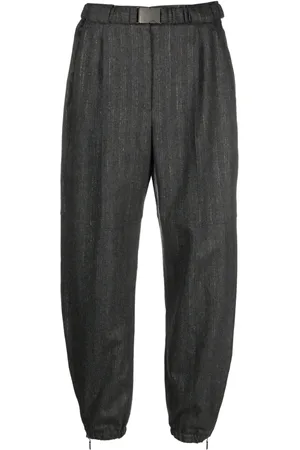 Brunello Cucinelli Pantalon à taille ceinturée