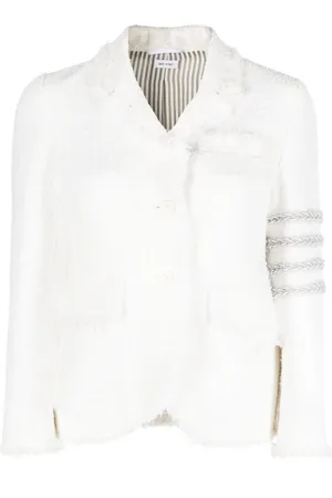 Thom Browne Veste en tweed à 4 bandes signature