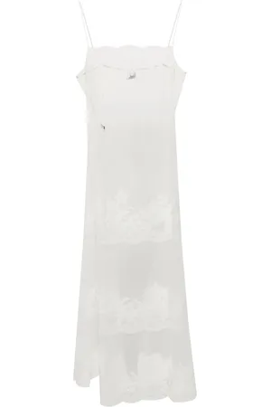 CARINE GILSON Robe longue à détail de dentelle