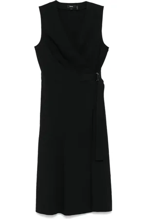 THEORY Robe mi-longue à taille ceinturée