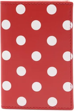 Comme des Garçons Portefeuille en cuir à pois