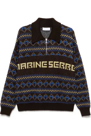 Marine Serre Sweat à motif en jacquard