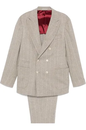 Brunello Cucinelli Costume à fines rayures