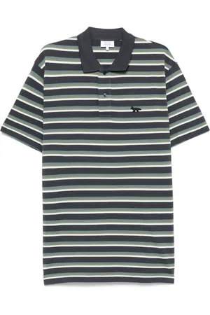 Maison Kitsuné Polo rayé à patch Profile Fox