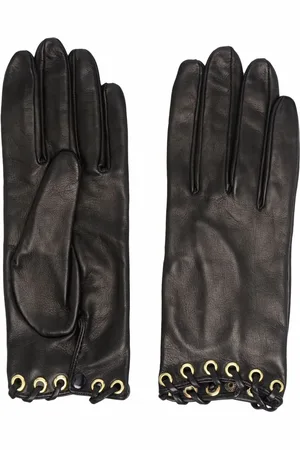 Manokhi Gants en cuir à œillets