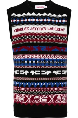 Charles Jeffrey Loverboy Haut en maille Fair Isle