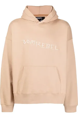 DOMREBEL Hoodie en coton Caveman à broderies