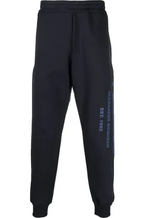 Alexander McQueen Pantalon de jogging en coton à imprimé graffiti