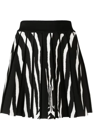 Balmain Minijupe à motif zébré en jacquard