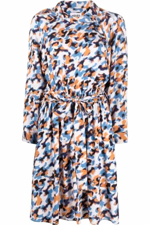 Kenzo Robe mi-longue à imprimé abstrait