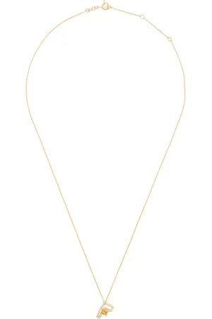 Aliita Collier Letra F en 9ct serti de citrine