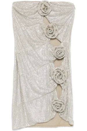 GIUSEPPE DI MORABITO Robe courte à ornements en cristal