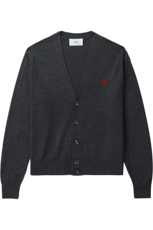 Ami Cardigan en laine mérinos à logo Ami de Coeur