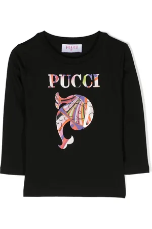 PUCCI Junior T-shirt manches longues à logo imprimé