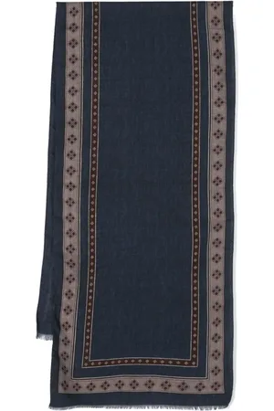 Kiton écharpe en laine à imprimé géométrique