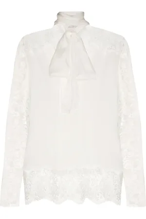 FAITH CONNEXION Blouse en dentelle à col lavallière