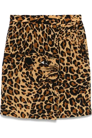 Saint Laurent Minijupe à imprimé léopard