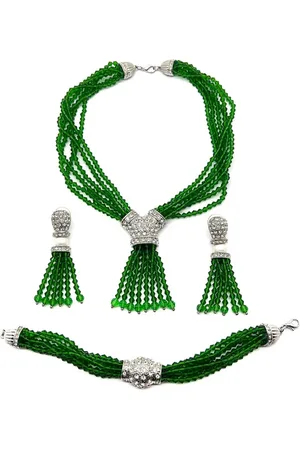 JENNIFER GIBSON JEWELLERY Lot collier-boucles d