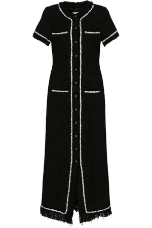 GIUSEPPE DI MORABITO Robe en tweed à bords tressés