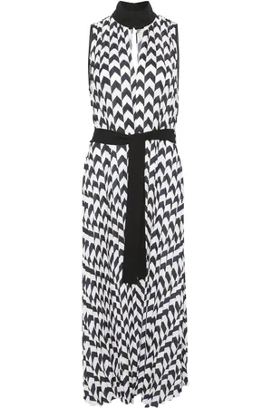 Karl Lagerfeld Robe mi-longue plissée à motif de chevrons