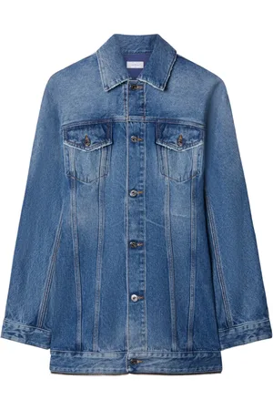 OFF-WHITE Robe courte en jean à fermeture zippée