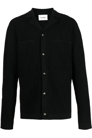 Nanushka Cardigan nervuré à col montant