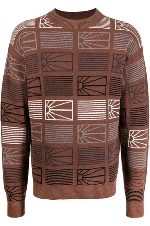 Rassvet Pull en intarsia à bords nervurés
