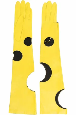 Manokhi Gants en cuir à découpes