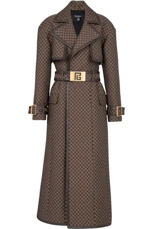Balmain Trench à motif monogrammé