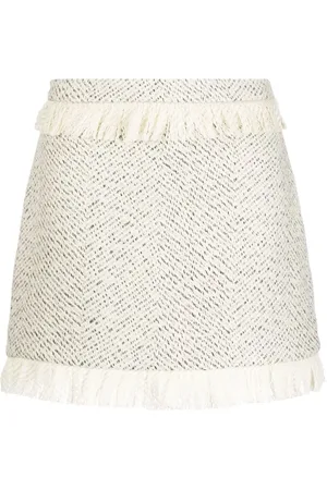 KIMHEKIM Minijupe en tweed à franges