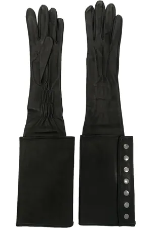 Manokhi Gants en cuir à boutons pression