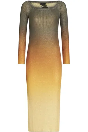 Etro Robe en maille nervurée à effet dégradé