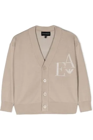 Emporio Armani Cardigan à logo en jacquard