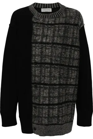 YOHJI YAMAMOTO Cardigan à empiècement contrastant