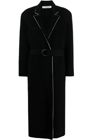 Serafini Manteau en laine à taille ceinturée