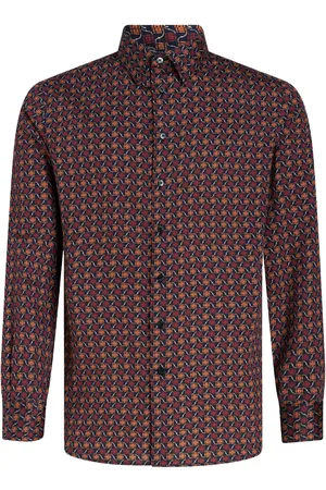 Etro Chemise en coton à imprimé graphique