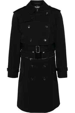 Comme des Garçons Trench ceinturé à effet superposé