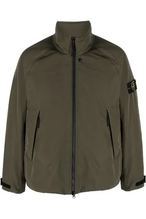 Stone Island Coupe-vent zippé à motif Compass