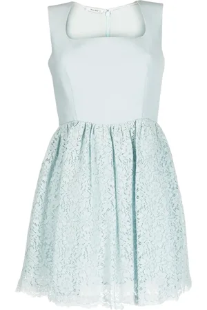 Miu Miu Robe évasée à détails en dentelle